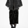 Abelina Burnout Velvet Bomber Jacket