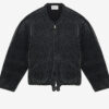 Abelina Burnout Velvet Bomber Jacket