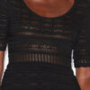 Abril Short Openwork Knit Dress