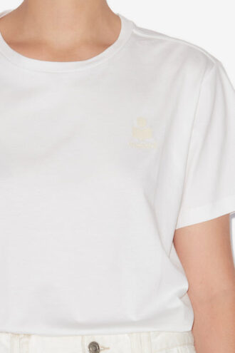 Aby Short-Sleeve Cotton T-Shirt with Logo