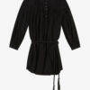Adeliani Short Cotton Dress with Long Sleeves