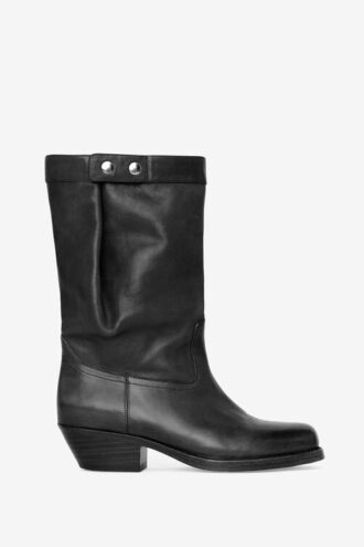 Ademe Biker Style Leather Boots