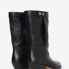 Ademe Biker Style Leather Boots