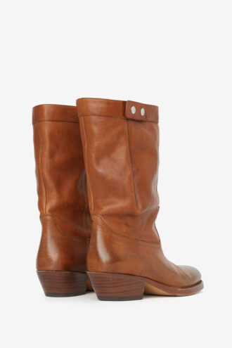 Ademe Biker Style Leather Boots
