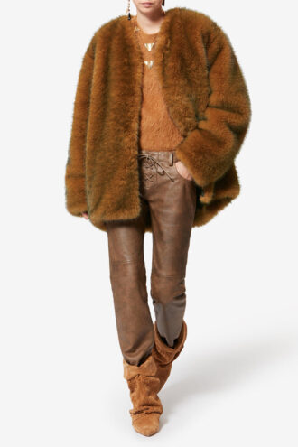 Aglae Short Faux Fur Coat