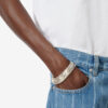 Ailys Man Wide Bracelet with Mini Plates