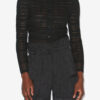 Ajaline Short Openwork Knit Cardigan