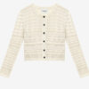 Ajaline Short Openwork Knit Cardigan