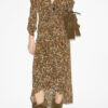 Albini Gathered Silk Blend Midi Dress