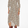 Albini Gathered Silk Blend Midi Dress