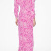 Albini Gathered Silk Blend Midi Dress