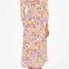 Albini Gathered Silk Blend Midi Dress