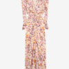 Albini Gathered Silk Blend Midi Dress