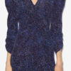 Albini Printed Gathered Silk Midi Dress