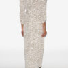 Albini Printed Gathered Silk Midi Dress