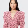 Albini Printed Silk Blend Midi Dress