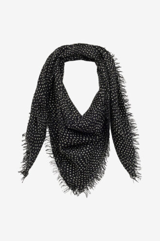 Alecia Cashmere and Wool Polka Dot Scarf
