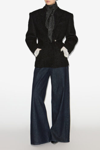 Alecia Cashmere and Wool Polka Dot Scarf