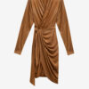 Aleora Faux Suede Wrap-Over Dress