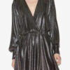 Alexane Short Draped Metallic Dress