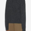 Aliocha Stand-Up Collar Plain-Colored Alpaca Knit Sweater