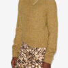 Aliocha Stand-Up Collar Sweater in Plain-Colored Alpaca Knit