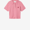 Althea Cotton and Wool Blend Knit Polo with Logo