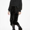 Alyssa Draped Velvet Skirt