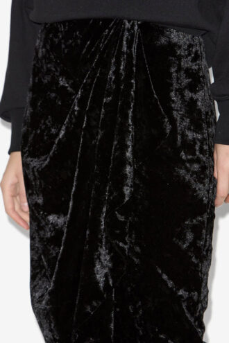 Alyssa Draped Velvet Skirt