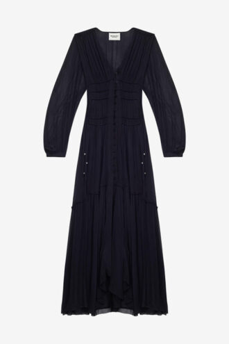 Amara Long Gathered Muslin Dress