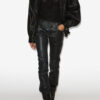 Aneli Lambskin Leather Jacket with Pockets
