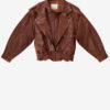 Aneli Lambskin Leather Jacket with Pockets