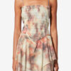 Anka Strappy Smocked Printed Cotton Voile Dress