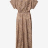 Ansley Long Floral Silk Jacquard Dress