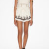 Araliane Open Back Macramé Knit Sweater