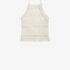 Araliane Open Back Macramé Knit Sweater