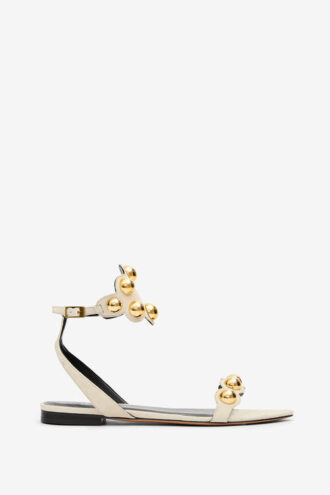 Aselda Jeweled Suede Leather Sandals