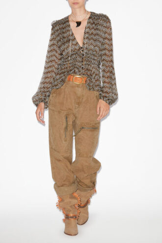 Axeline Gathered Muslin Top