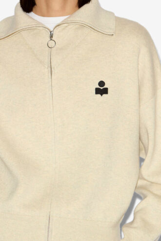 Axelle Zip-Front Knit Cardigan