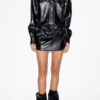 Ayali Short Leather Style Shirt Dress