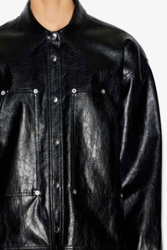 Ayali Short Leather Style Shirt Dress