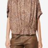 Azalea Floral Silk Jacquard Top