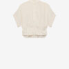 Azalea Gathered Officer Collar Top