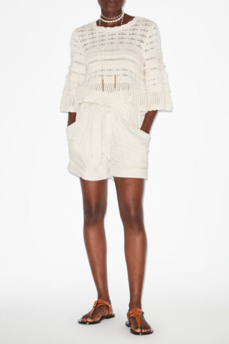Azelia Loose-Fitting Openwork Knit Sweater