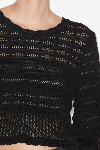 Azelia Loose-Fitting Openwork Knit Sweater