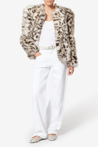 Bahria Mottled Faux Fur Teddy Coat
