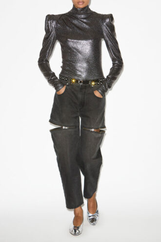 Baiola Metallic Long Sleeve Top