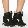 Balskee High-Top Leather Wedge Sneakers