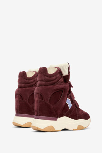 Balskee High-Top Wedge Suede Calfskin Leather Sneakers