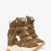 Balskee High-Top Wedge Suede Calfskin Leather Sneakers